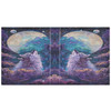 Galaxy Wolf Moon Round Ring Binders 15 Inch Space Planet Stars Purple 3 Ring Clipboard Binder for Office School Work Sup