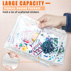 tutata A5 Sticker Collecting Book Sticker Storage Album with 45 Binder Sleeves 5 Sizes 185 Pockets
