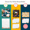 Jot Mark 85 x 11 Sturdy 3 Ring Recipe Binder with SpillProof Clear Binder Sleeves Sheet Protector 30 DualSided Recipe Ca