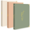 Gueevin 3 Pcs Aesthetic 3 Ring Binder for Women Sturdy 1 Inch Ring Binder Fits Letter Sized Paper with Pocket Organize f