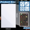 Henoyso 45 Pcs 85 x 14 Menu Cover Rigid Print Protectors Clear Heavy Duty Menu Holder Poster Protector Sleeve Hard Plast