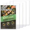 Henoyso 5 Pcs 11 x 17 Rigid Print Protectors Heavy Duty Hard Plastic Sheet Page Protectors Crystal Menu Holder Clear Pos