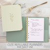 Aesthetic 6 Ring A5 Binder Set of 2 The Perfect Small 075 Inch Planner Binder for Journaling or Collections Refillable N