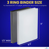 1InTheOffice 3 Ring Binder 12 inch 12 Capacity View Binder 2 White 2 Black 12 Inch
