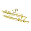 2PCS 6Ring Binder Mechanism A5 Notebook Replacement Kit Gold Metal Clip Ring Round Binding Spines Combs Set for Planners