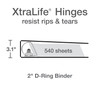 Oxford 3 Ring Binders Binders for School and Office Durable 2 inch D Rings Holds 540 Sheets ClearVue Presentation Binder