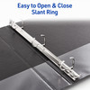 Avery Durable View 3 Ring Binder 1 Inch Slant Rings 250Sheet Capacity DuraHinge 14 Inch Wide Spine Customizable Clear Co
