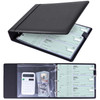 Antner 3 Ring Personal Check Binder for 3onaPage EndStub Deskbook Personal 3 Holes or 9 Holes Small Size Checks PU Leath