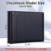 Antner 3 Ring Personal Check Binder for 3onaPage EndStub Deskbook Personal 3 Holes or 9 Holes Small Size Checks PU Leath