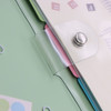 A4 Clear Soft PVC Round Ring Binders Dia 25mm 4Ring Binder Cover with Snap Button Closure for Loose Leaf Journal Planner