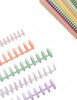 Bepisof 10Pack 047Inch Plastic 30 Ring Durable Binding CombsMulticolor Binding Spines Easy to Use Plastic Binding Coils