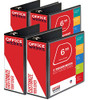 4 Pack of 6 Inch 3 Ring Binder with Locking Angle D Rings Professional Heavy Duty Large Storage Binder with Pockets Fits