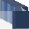 Teling 150 Pcs Plastic Report Covers with 3 Prong Clear Front Resume Folder Business Report Covers Bulk Presentation Fol