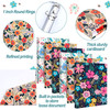 Yinder 6 Pieces Floral Hardcover 3 Ring Binder 1 Inch Round Rings with Interior Pockets Decorative Vintage Cute Flower B