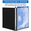 Fulmoon 12 Pcs Economy View 3 Ring Plastic Binder 122 x 98 Inch Plastic Round Ring Binders with Pockets Notebinder for M
