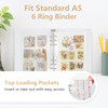 Dajino 20 Sheets Clear Binder Sleeves Pocket Sheets Protectors Double Sided Plastic Sleeves for Binder Refill Photo Card
