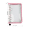 A6 Binder Cover Refillable 6 Ring Notebook Binder Clear Soft PVC Zipper Binders Folder for 6 Hole Filler Paper Personal