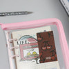 A6 Binder Cover Refillable 6 Ring Notebook Binder Clear Soft PVC Zipper Binders Folder for 6 Hole Filler Paper Personal