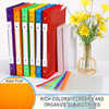 Fulmoon 6 Pack Plastic Zipper Binder 1 Inch 3 Ring Binder with 2 Interior Pockets 1 Plastic Movable Pencil Pouch Expandi
