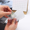 Mogoostry A8 Binder Pockets Clear Zipper Pocket 5 Holes Binder Pouches 12pcs Frosted Binder Pockets with Zipper Mini Pla