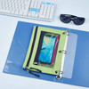 3 Ring Binder Pencil Pouchs Zippered Pencil P9ouch Double Pocket Pencil Pouch 3 Ring with Clear Window BlueGreen 2pack