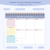 Weekly To Do List Notepad with 52 Undated Sheets 8511 Desk Weekly Planner Notepad for Office Desk Accessories and School
