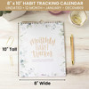 bloom daily planners Hanging Habit Tracking Calendar Undated 12 Month Inspirational Habit Tracker for Daily Weekly Month