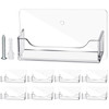 Wesiti 8 Pcs Business Card Holder Wall Mount Clear Acrylic Desk Visiting Card Holder Display Plastic Stand Door Desktop