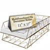 Performore 11x17 Stackable Metal Paper Tray Organizer 2Tier Wire Desk Trays for Office Home Gold File Holder for Documen