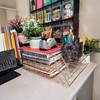 Performore 11x17 Stackable Metal Paper Tray Organizer 2Tier Wire Desk Trays for Office Home Gold File Holder for Documen