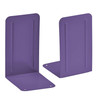 Acrimet Steel Metal Bookends for Shelves Heavy Duty for Large Books 6 78 Tall X 4 Wide X 4 12 Deep Purple Colored 1 Pair