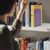 Acrimet Steel Metal Bookends for Shelves Heavy Duty for Large Books 6 78 Tall X 4 Wide X 4 12 Deep Purple Colored 1 Pair
