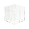russellhazel Acrylic Perpetual Calendar and Pencil Bloc Two Compartment Pen Cup Office Supplies Clear 4 x 4