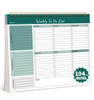 ALKALO 104 Pgs Weekly To Do List Notepad 52 DuplexPrinted Undated Sheets 100 GSM8511 Weekly Desk Planner For Work Home S