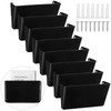 Colarr 8 Pcs Wall File Holder Organizer Plastic Wall Mount Mail Organizer with Screws Single Pocket Hanging Folder Paper
