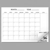 Colarr 36 Sheets 2026 Monthly Blank Calendar Sheets 22 x 17 Inches Blank Calendar Pages Desk Pad Undated Schedule for Of