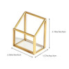 Feyarl Gold Glass Vertical Business Card Holder Business Cards Display Stand Clear Name Card Organizer Storage for Offic