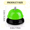 Hicarer 4 Pcs Desk Call Bell for Service 3 Inch Diameter Colorful Metal Game Bell Bulk for Adult Front Desk Hotel Restau