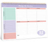 Taja Weekly To Do List Notepad with 52 Undated Sheets8511 Weekly Desk Planner for Women Man Work and Home 1 Pack Violet