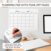 Gueevin 2026 Undated Monthly Calendar Notepad 60 Blank Calendar Sheets Pages Large 85 x 11 Desk Blank Monthly Planner fo