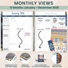 bloom daily planners HARDCOVER 2026 Planner January to December 85 x 11 Weekly Monthly Dated Agenda Organizer Book with