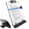 Document Holder Paper Stand for Desk When Typing Black Metal Panel with 7 Speed Adjustable Angle CopyholdersPaper Holder