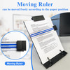 Document Holder Paper Stand for Desk When Typing Black Metal Panel with 7 Speed Adjustable Angle CopyholdersPaper Holder