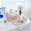 gianotter Desk Organizers and Accessories with File Holder 4Tier Desk Accessories Workspace Organizers with Drawer and 2