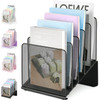 LEKETREE File Organizer for Desk File Folder Organizer with 5Section Vertical Rack Suitable for Home Office Document Org