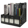 Ysenchan Plastic Magazine File Holder Desk Organizer 4 Vertical Compartments File Folder Organizer for Office Classroom