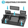 Marbrasse 2 Pack Desk Drawer Organizer Mesh Drawer Organizer Tray with 8 Adjustable Compartments Desk Organizers and Acc