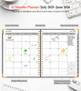 Academic Planner 20252026 Weekly and Monthly Calendar Planner from July 2025 June 2026 85 x 11 Hardcover Leather Hourly