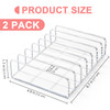 2 Packs Acrylic Mail Organizer 7 Slots Cash Tray for Desk 7 Slots File Organizer Clear Desktop Bill Divider Holder Envel