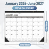 Desk Calendar 2026January 2026 to June 2027Desk calendar 2026 Large 22x17 Calendar 2026 with PVC CoverRound Holes NOTES